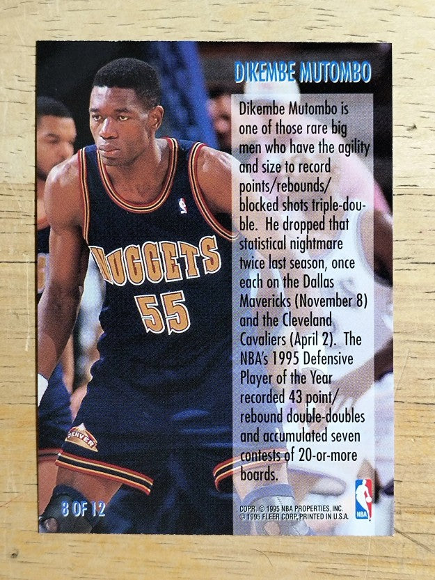 1995-96 Fleer Double Doubles #8 Dikembe Mutombo