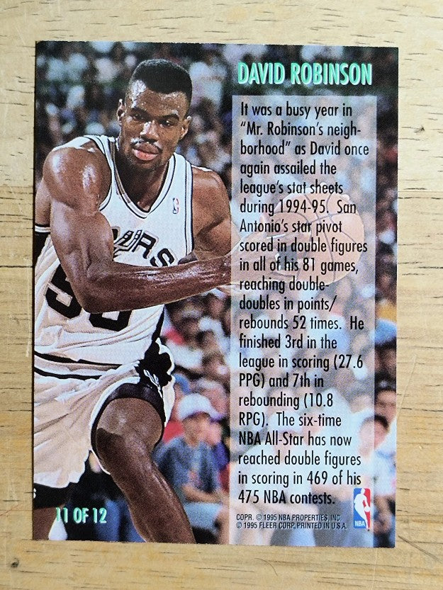 1995-96 Fleer Double Doubles #11 David Robinson