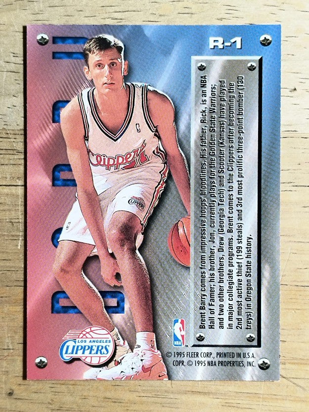 1995-96 Metal Rookie Roll Call #R1 Brent Barry