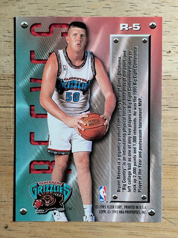1995-96 Metal Rookie Roll Call #R5 Bryant Reeves