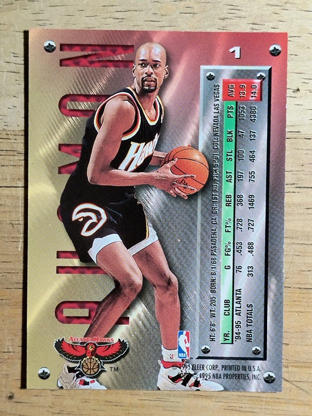 1995-96 Metal Silver Spotlight #1 Stacey Augmon