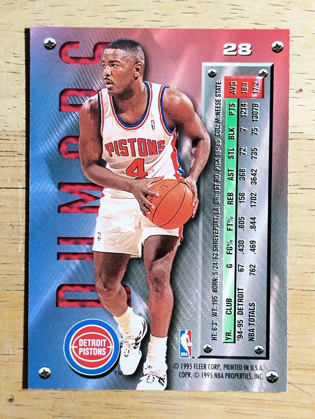 1995-96 Metal Silver Spotlight #28 Joe Dumars