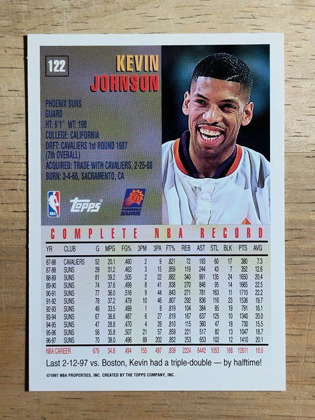 1997-98 Topps #122 Kevin Johnson