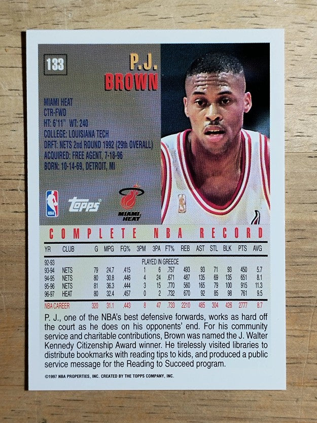 1997-98 Topps #133 P.J. Brown