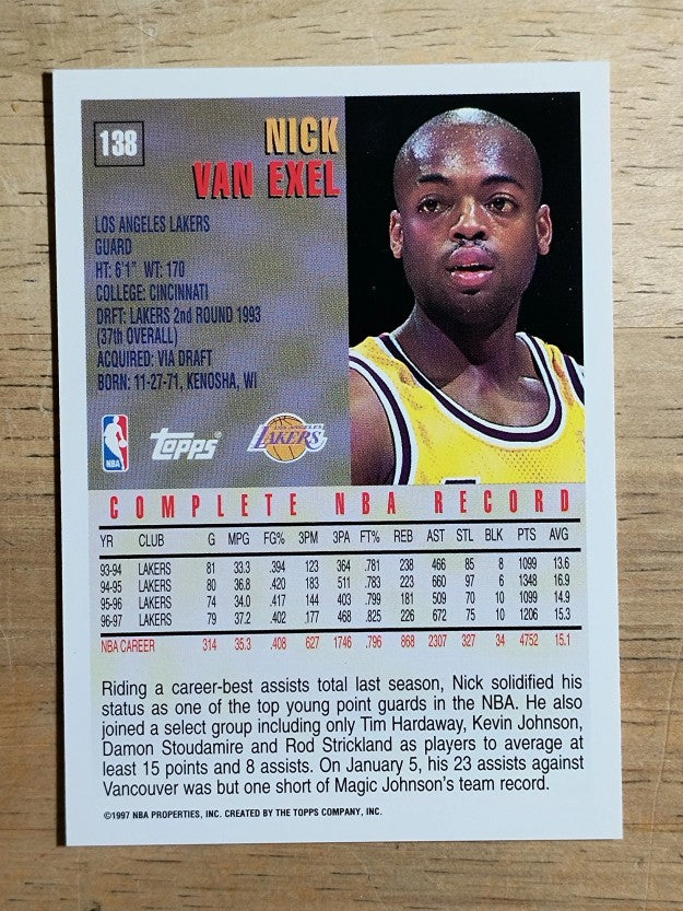 1997-98 Topps #138 Nick Van Exel
