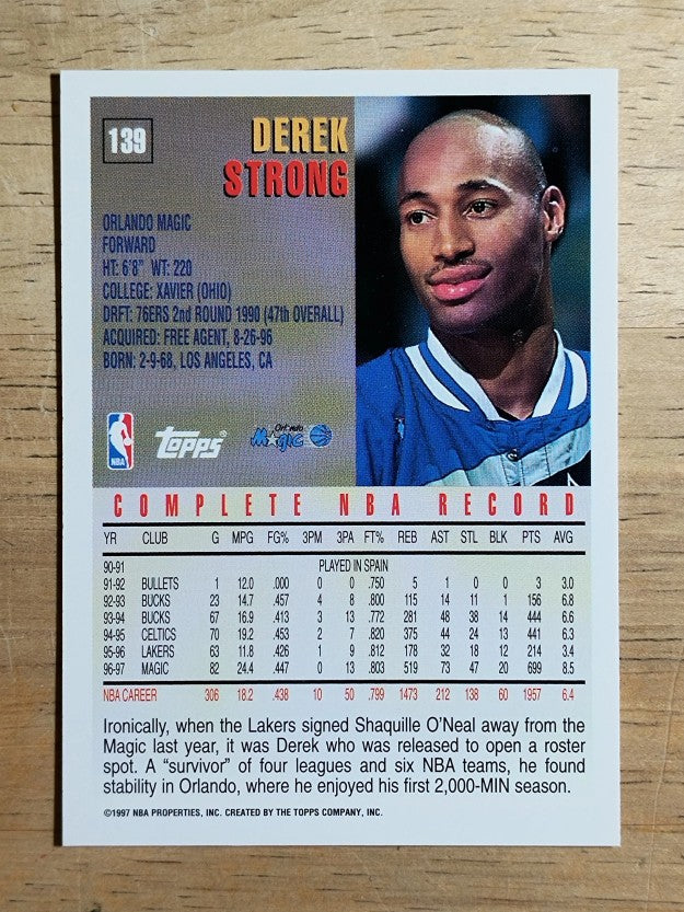 1997-98 Topps #139 Derek Strong