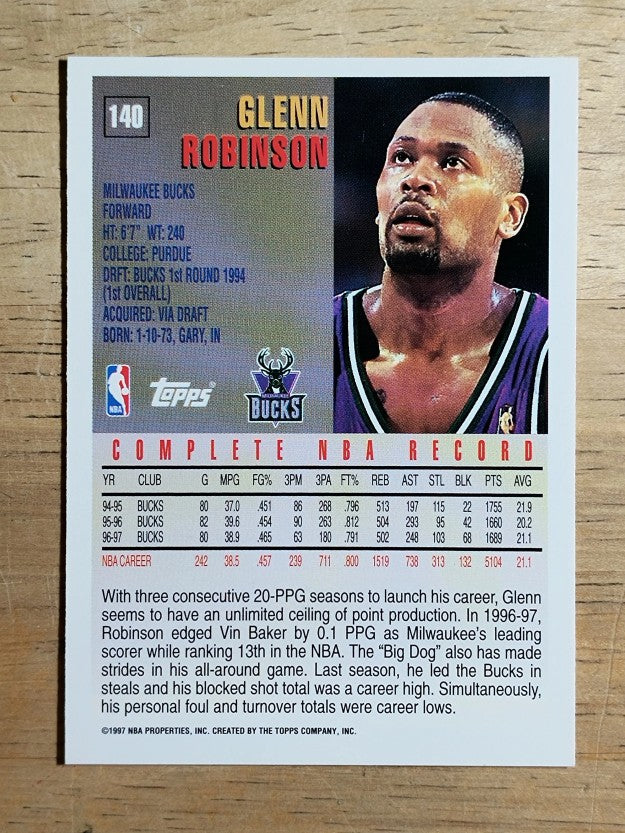 1997-98 Topps #140 Glenn Robinson