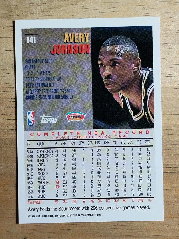 1997-98 Topps #141 Avery Johnson