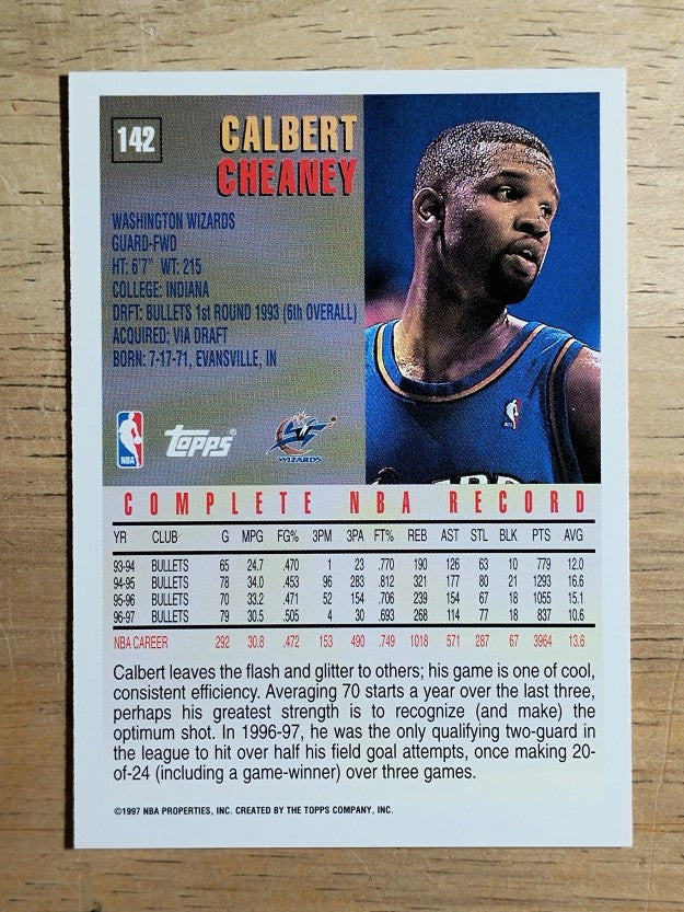 1997-98 Topps #142 Calbert Cheaney