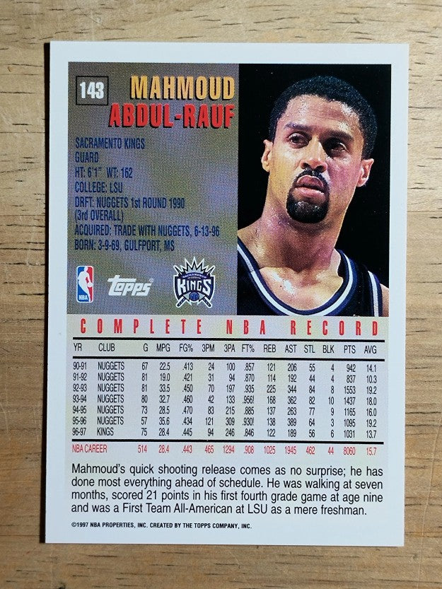 1997-98 Topps #143 Mahmoud Abdul-Rauf