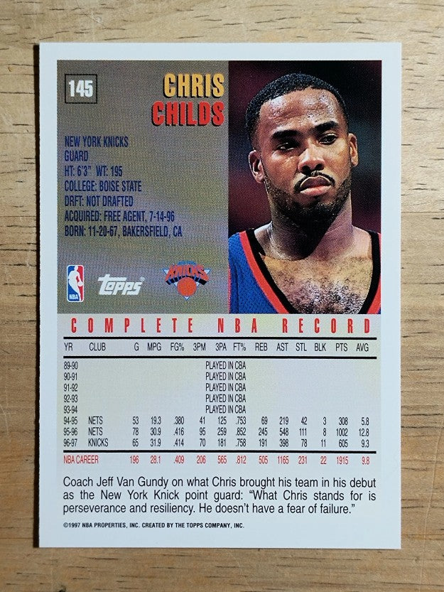 1997-98 Topps #145 Chris Childs