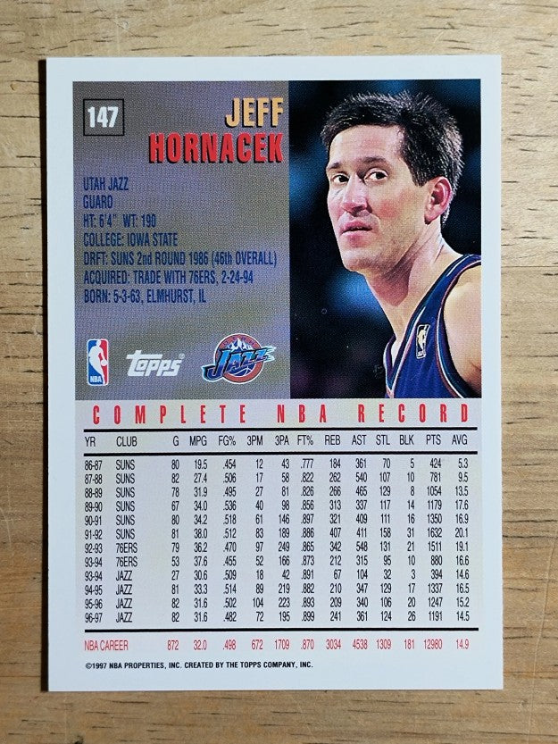 1997-98 Topps #147 Jeff Hornacek