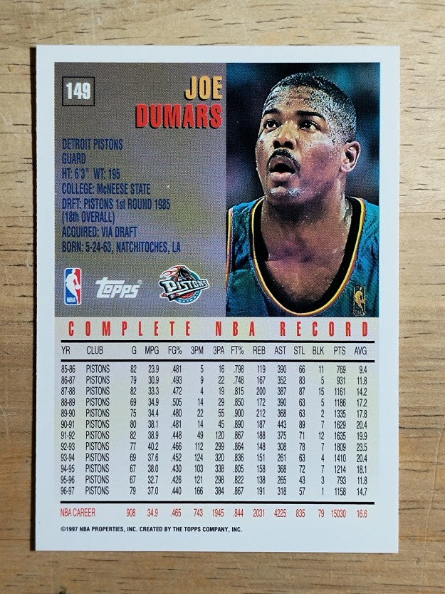 1997-98 Topps #149 Joe Dumars