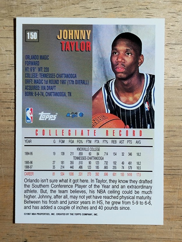 1997-98 Topps #150 Johnny Taylor RC