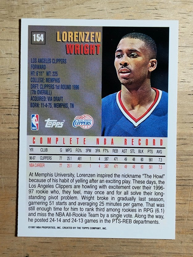 1997-98 Topps #154 Lorenzen Wright