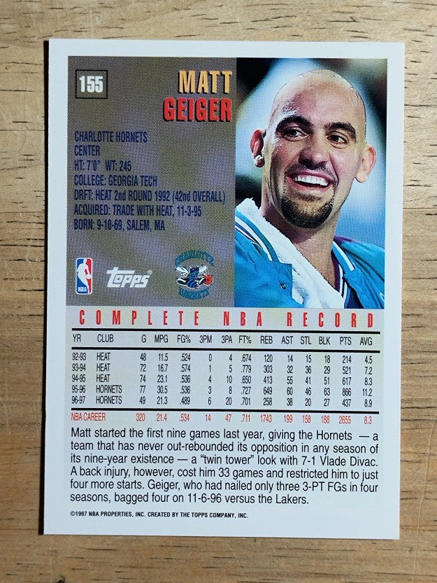 1997-98 Topps #155 Matt Geiger