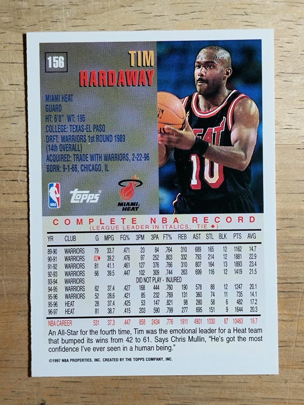 1997-98 Topps #156 Tim Hardaway
