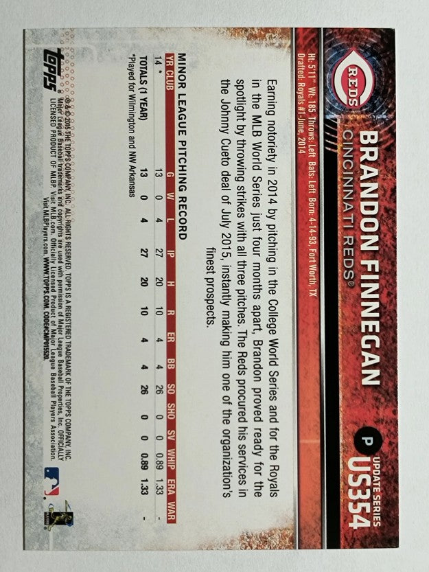 2015 Topps Update #US354 Brandon Finnegan RC