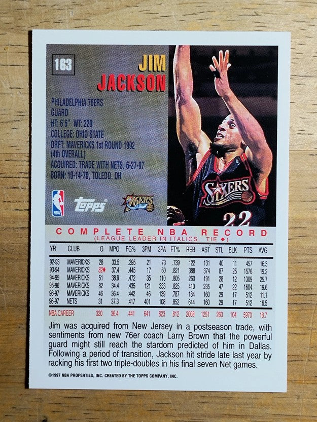 1997-98 Topps #163 Jim Jackson
