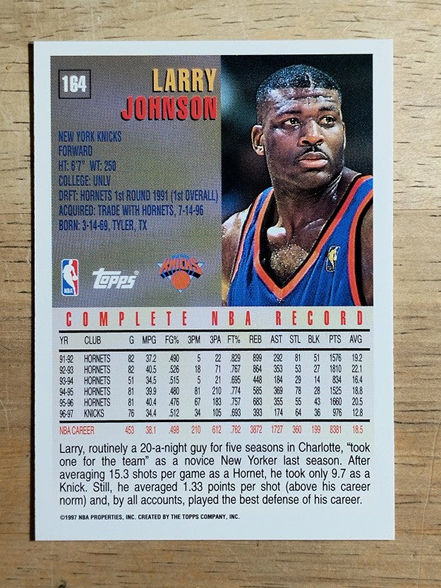 1997-98 Topps #164 Larry Johnson