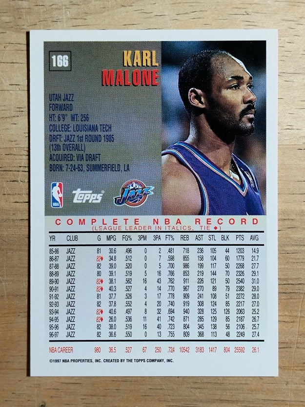 1997-98 Topps #166 Karl Malone
