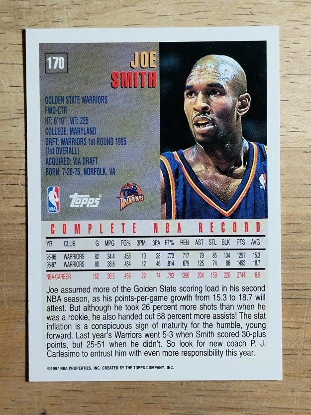 1997-98 Topps #170 Joe Smith
