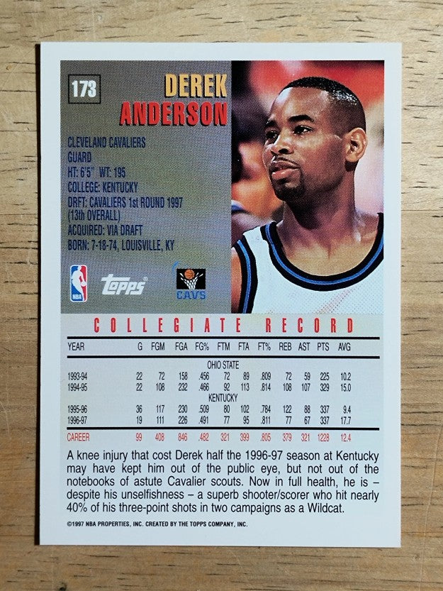 1997-98 Topps #173 Derek Anderson RC