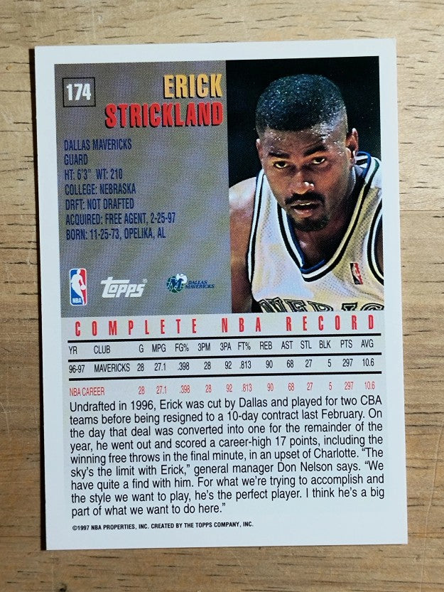1997-98 Topps #174 Erick Strickland RC