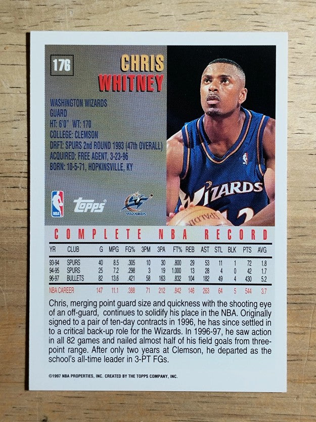 1997-98 Topps #176 Chris Whitney