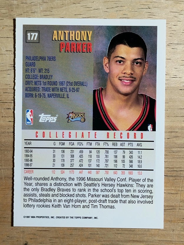 1997-98 Topps #177 Anthony Parker RC