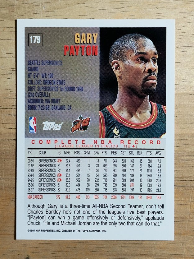 1997-98 Topps #179 Gary Payton