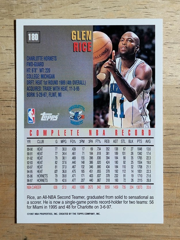 1997-98 Topps #180 Glen Rice