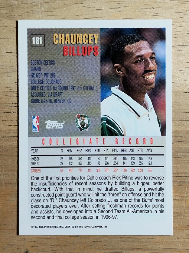 1997-98 Topps #181 Chauncey Billups RC