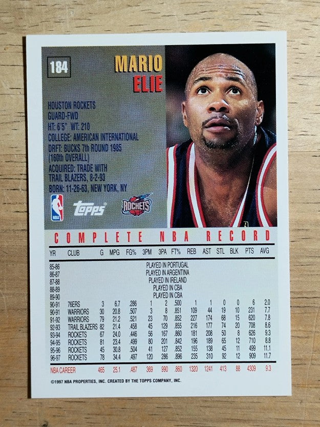 1997-98 Topps #184 Mario Elie