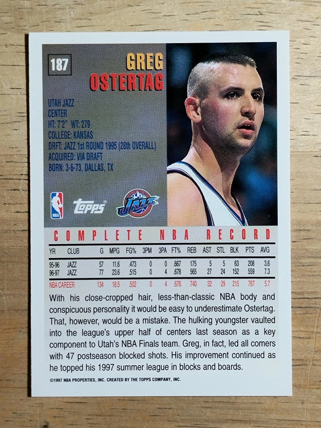 1997-98 Topps #187 Greg Ostertag
