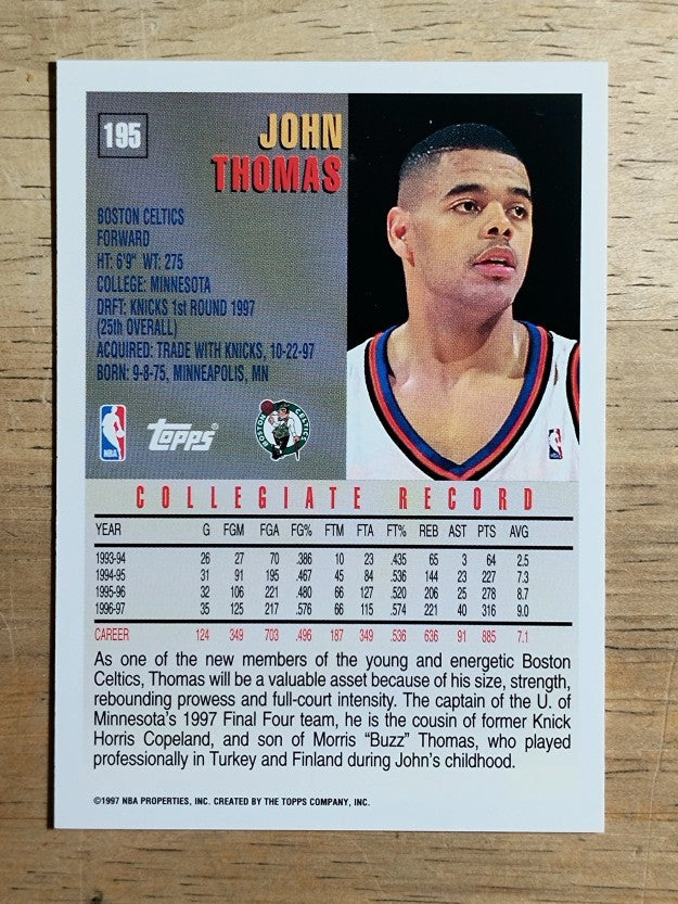 1997-98 Topps #195 John Thomas RC