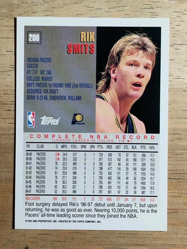 1997-98 Topps #200 Rik Smits