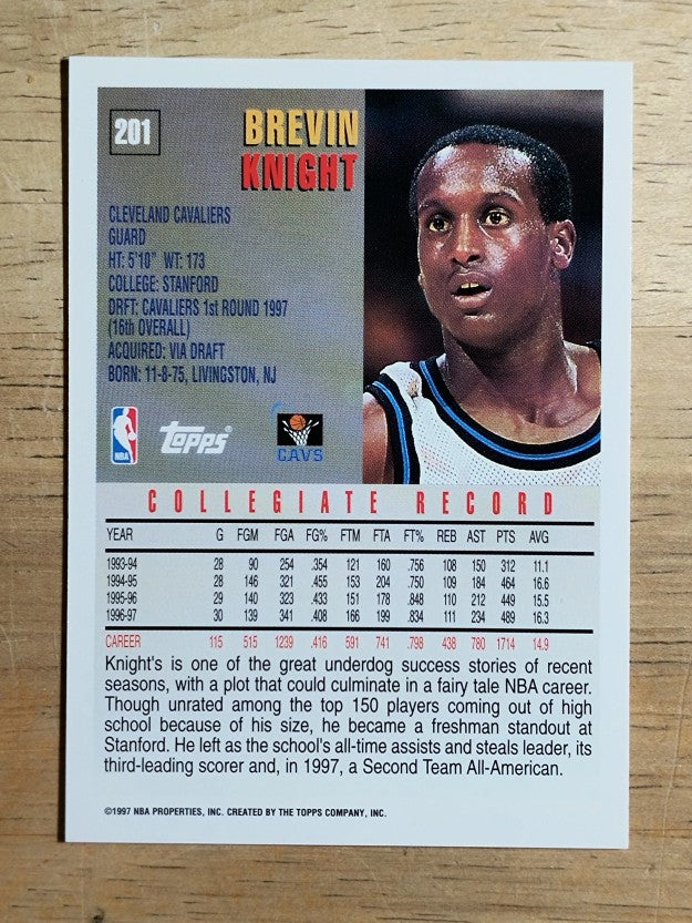 1997-98 Topps #201 Brevin Knight RC