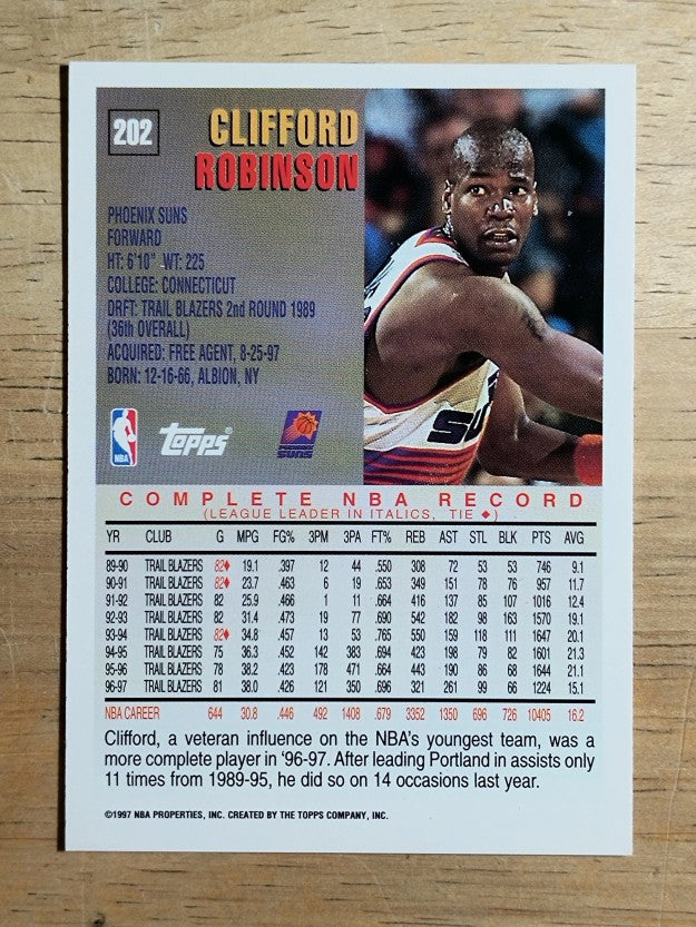 1997-98 Topps #202 Clifford Robinson