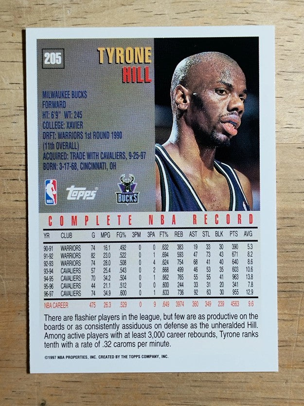 1997-98 Topps #205 Tyrone Hill