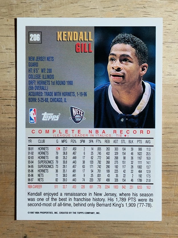 1997-98 Topps #206 Kendall Gill