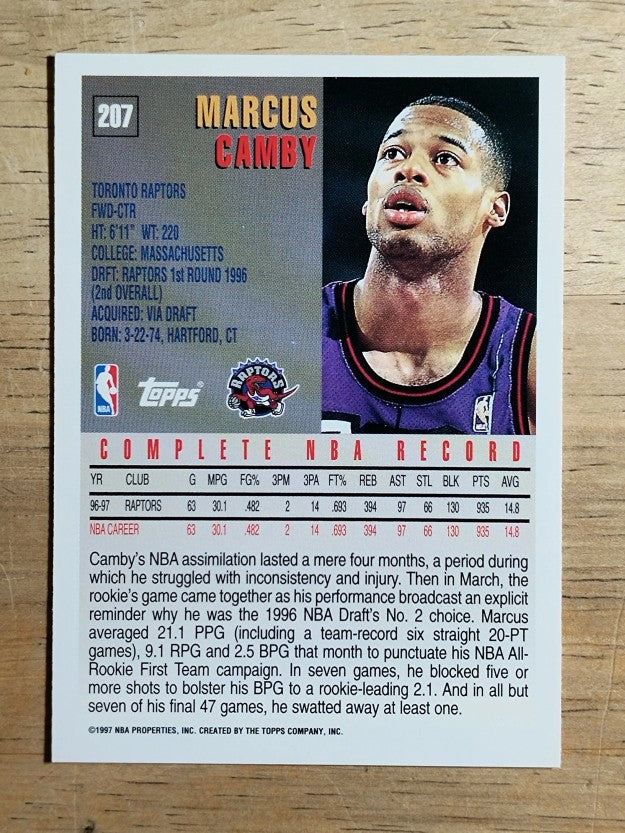 1997-98 Topps #207 Marcus Camby