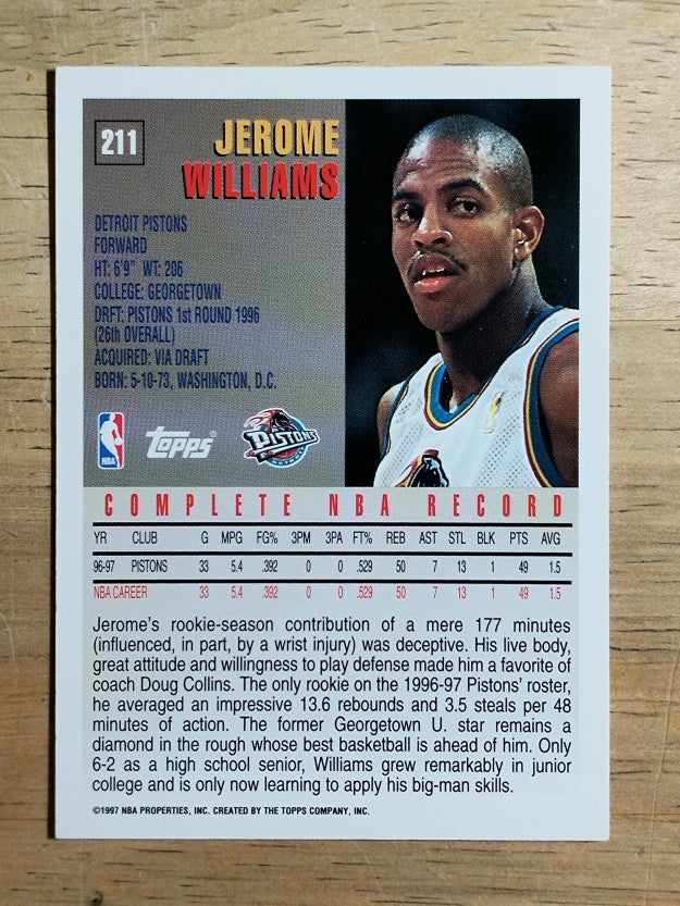1997-98 Topps #211 Jerome Williams
