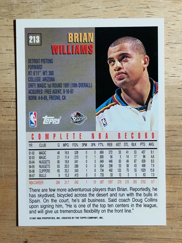 1997-98 Topps #213 Brian Williams
