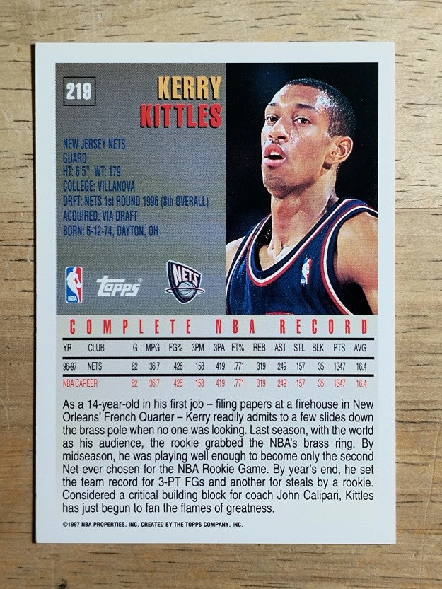 1997-98 Topps #219 Kerry Kittles