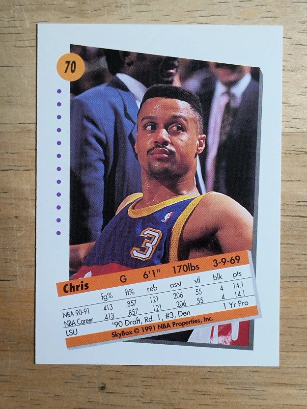 1991-92 SkyBox #70 Chris Jackson