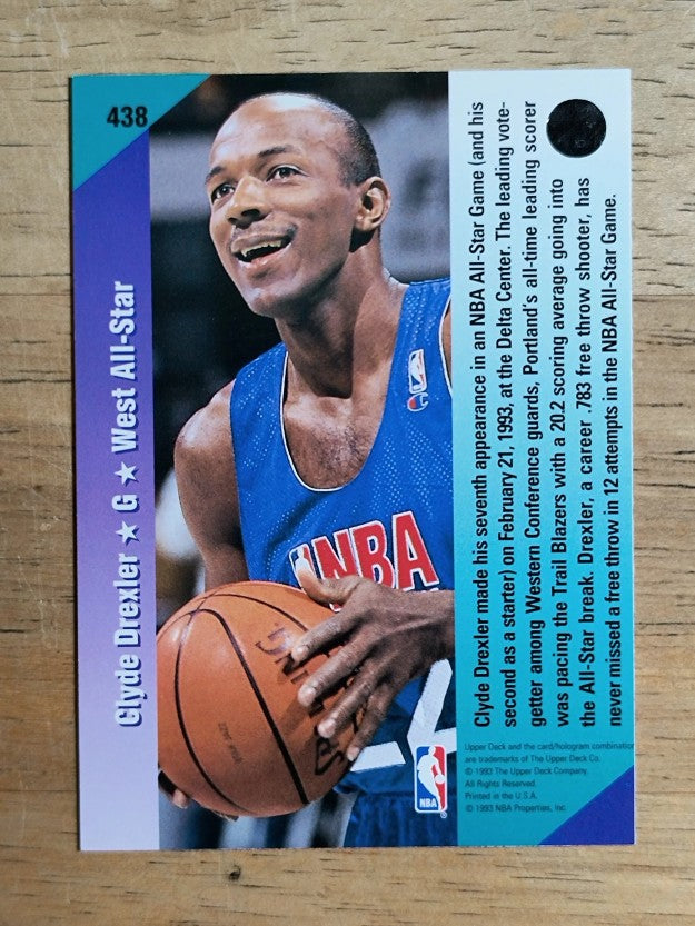 1992-93 Upper Deck #438 Clyde Drexler AS