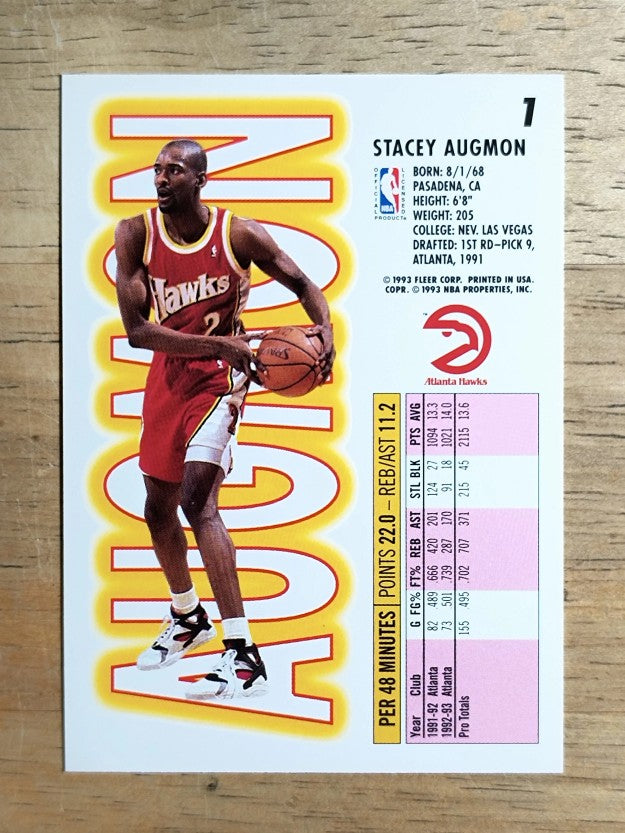 1993-94 Fleer #1 Stacey Augmon
