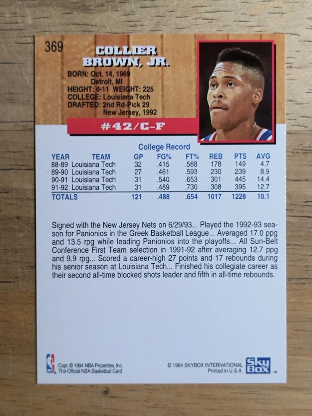 1993-94 Hoops #369 P.J. Brown RC