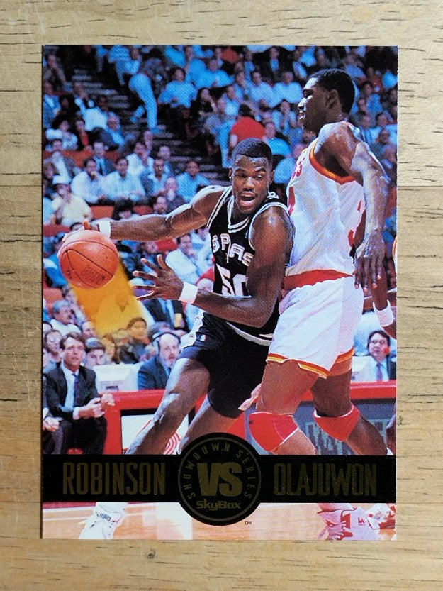 1993-94 SkyBox Premium Showdown Series #SS5 David Robinson/Hakeem Olajuwon